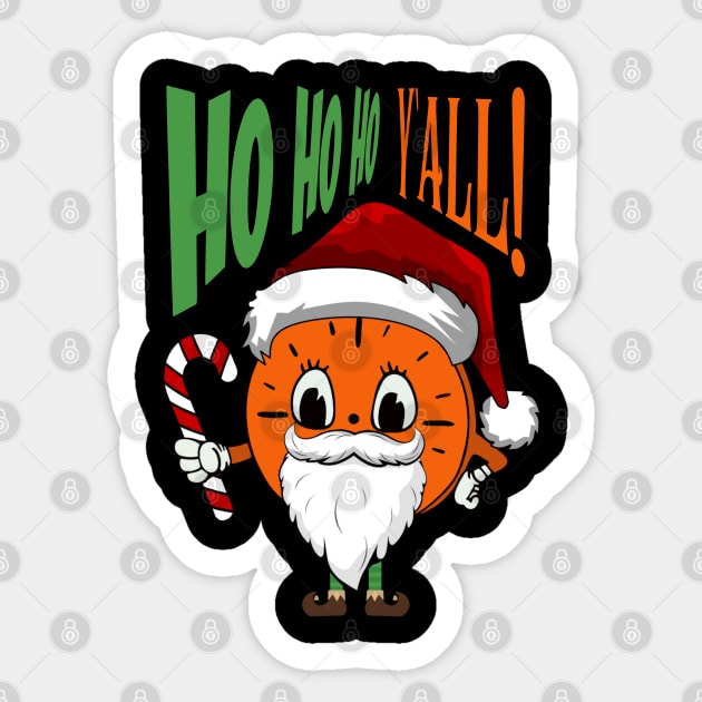 Ho Ho Ho Y'all - Miss Minutes Sticker by LopGraphiX